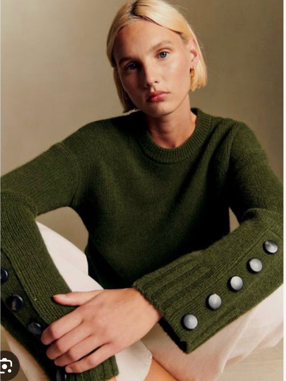 Sezane Dylan Jumper Perfect Green - Size S